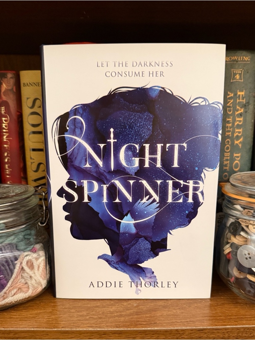 Night Spinner by Addie Thorley LitJoy ed, signed book, reversible dust jacket